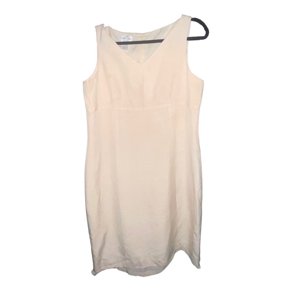 Vintage Oscar by Oscar de la Renta size 16 cream sheath dress